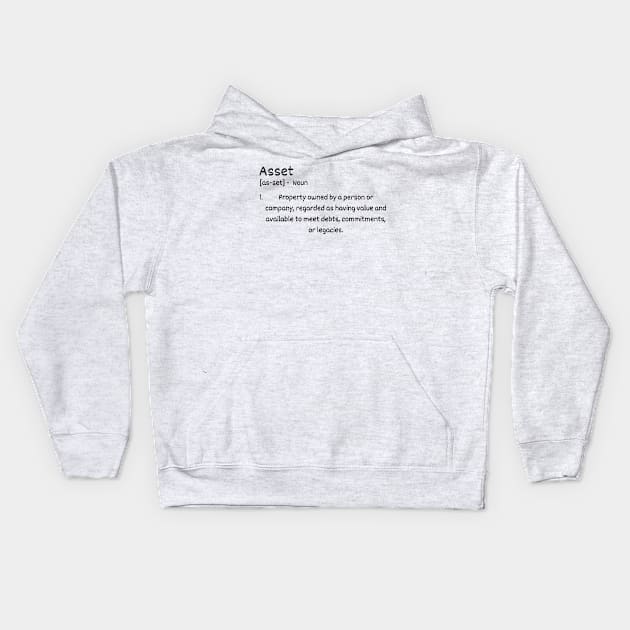 Asset Definition Kids Hoodie by Claudia Williams Apparel